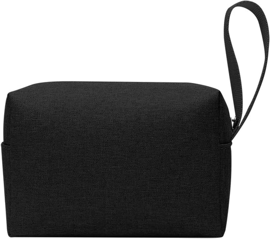 Waterproof Cosmetic Bag for Women | Soft Travel Makeup & Toiletry Organizer, Large Portable Storage for Makeup Products, Tissues, Electronics, USB Cables| Nylon, Durable & Stylish (Large-Grey)