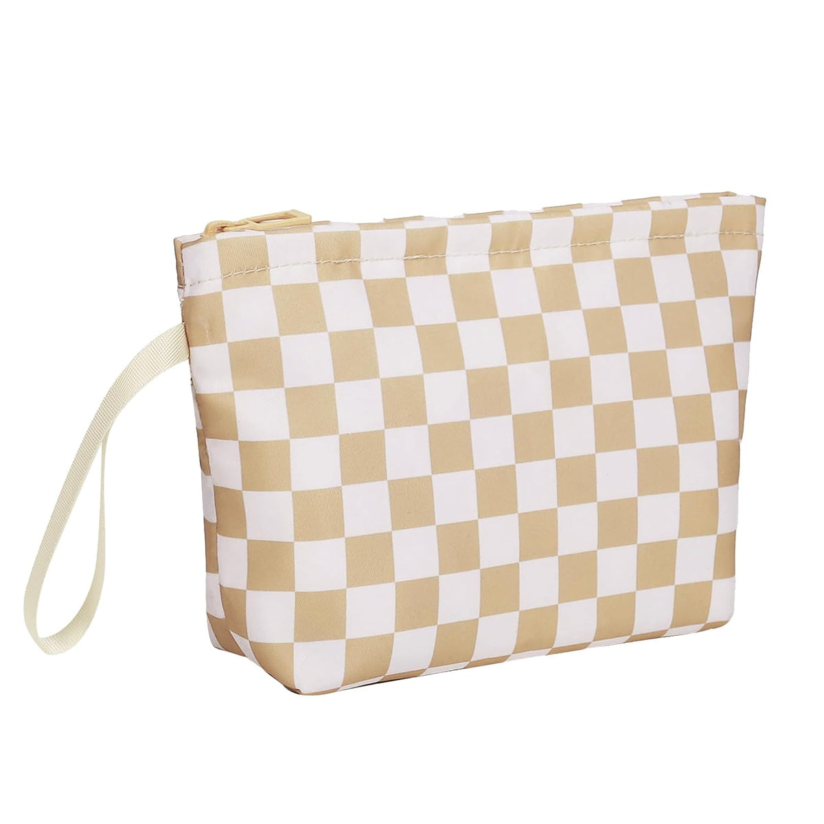 Small Makeup Bag 2 Layers Travel Cosmetic Bag with Makeup Brush Compartment