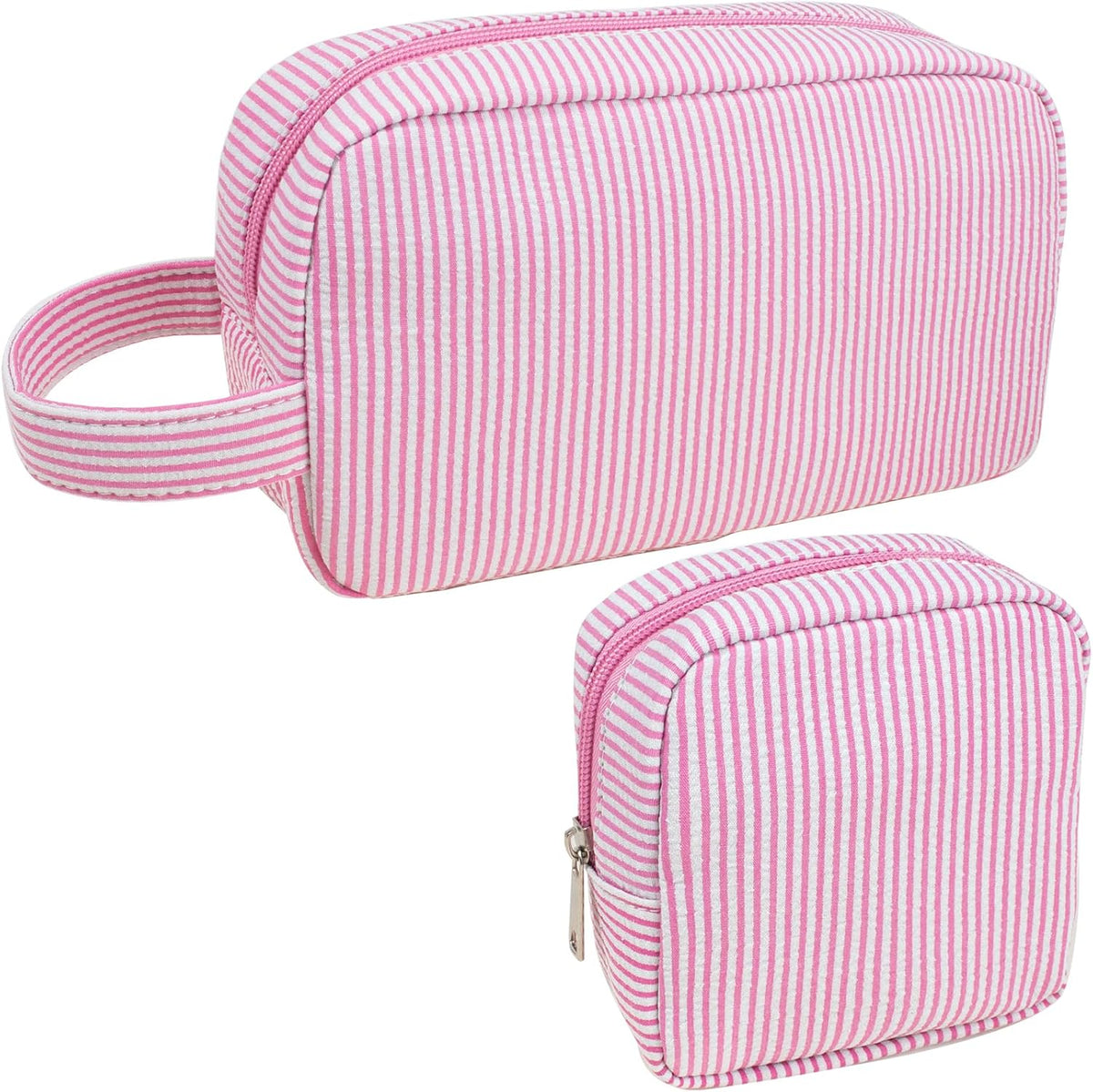 Small Pink Makeup Bag for Purse, Mini Checkered Cosmetic Bag Zipper Cute Make Up Pouch Travel Toiletry Case Quilted Aesthetic Accessories Makeup Storage Bag Organizer for Women Girls